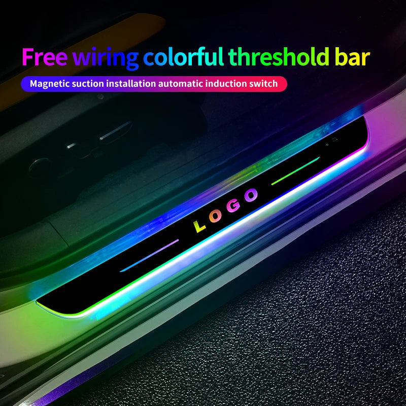 Customized Car door illuminated sill light logo Projector la