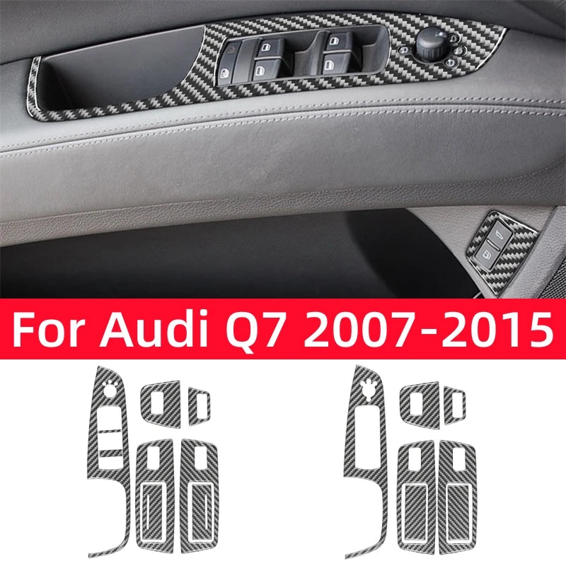 For Audi Q7 2007-2015 Accessories Carbon Fiber Interior Car 
