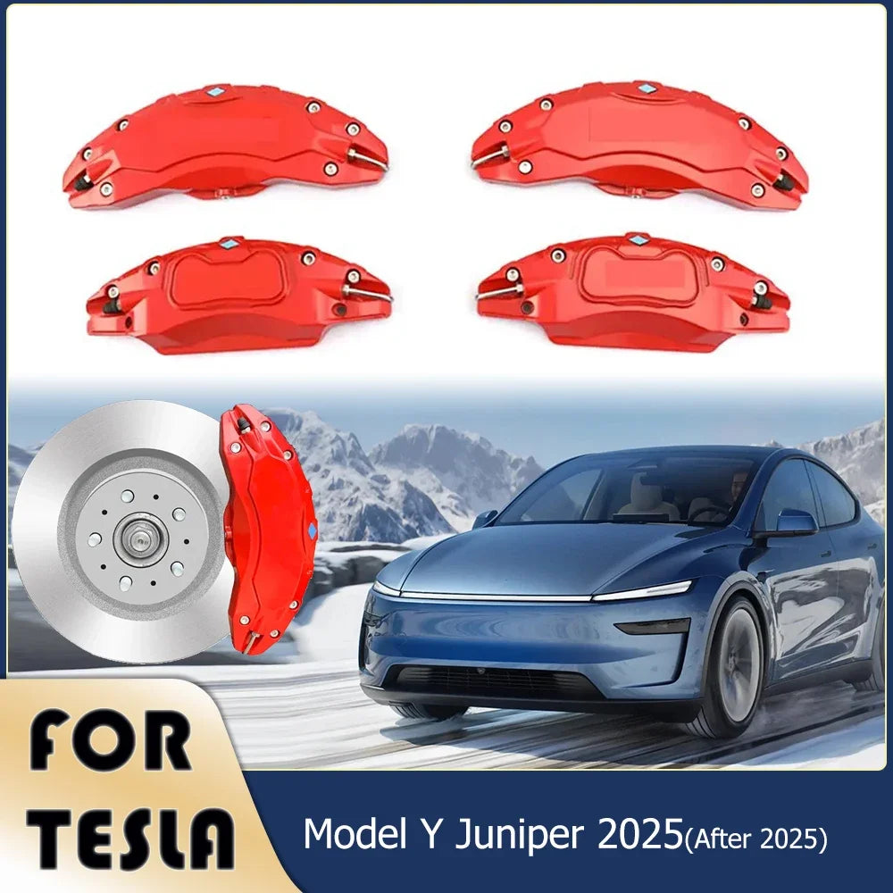 For Tesla Model Y Juniper Caliper Covers Set of 4 with Decal