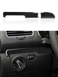 For Volkswagen Golf VI MK6 Plus R GTI (2010-2014) Car Dashboard Left Right Decorative Strips Panel Carbon Fiber Sticker Trim