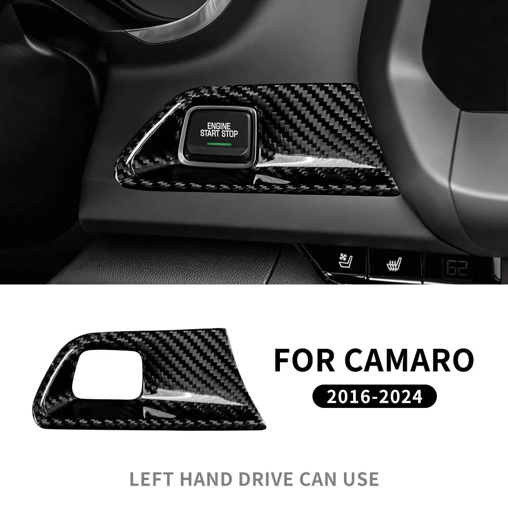 Real Carbon Fiber for Chevrolet Camaro 2016 2017 2018 2019 2020 2021 2022 2023 Car Interior Trim Red Black Accessories Sticker