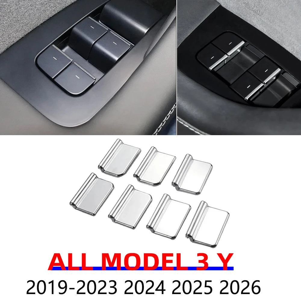 Window Lift Button Sequins Trim for Tesla Model 3 Y Juniper 