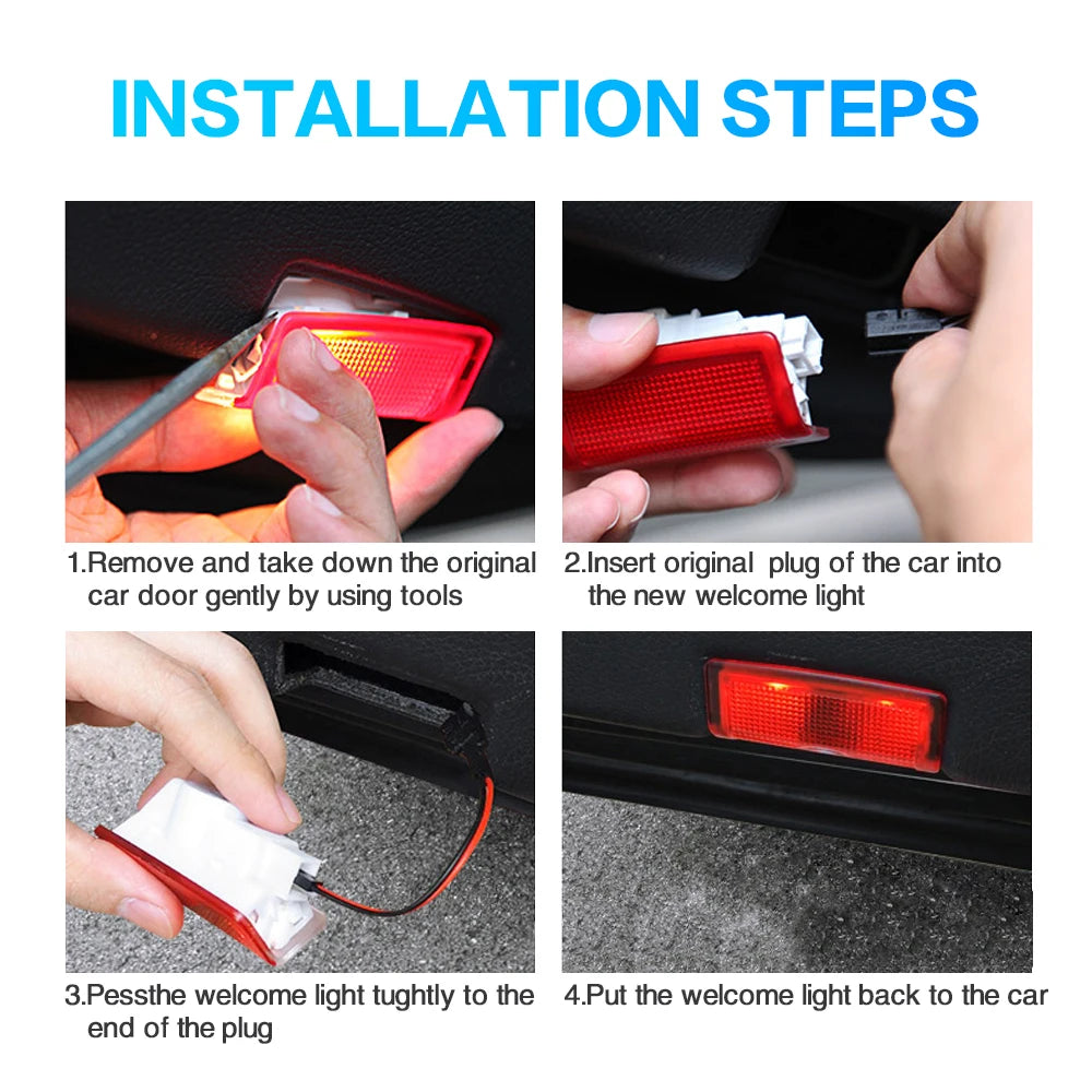 LED Car Door Welcome Warning Light For Mercedes Benz W176 W1