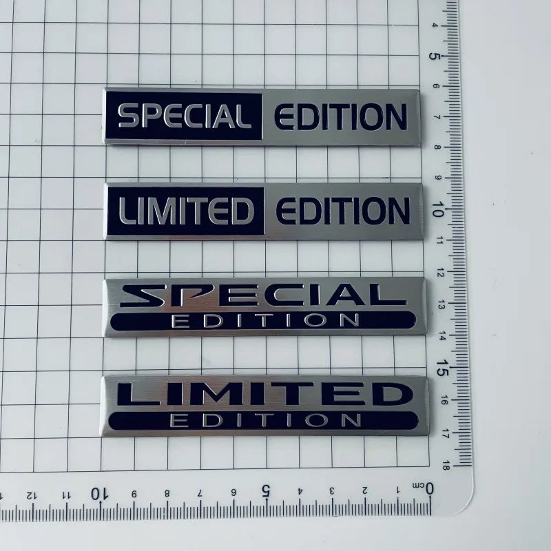 Metal Limited Edition 3D Car Body Badge Window Rearview Mirr