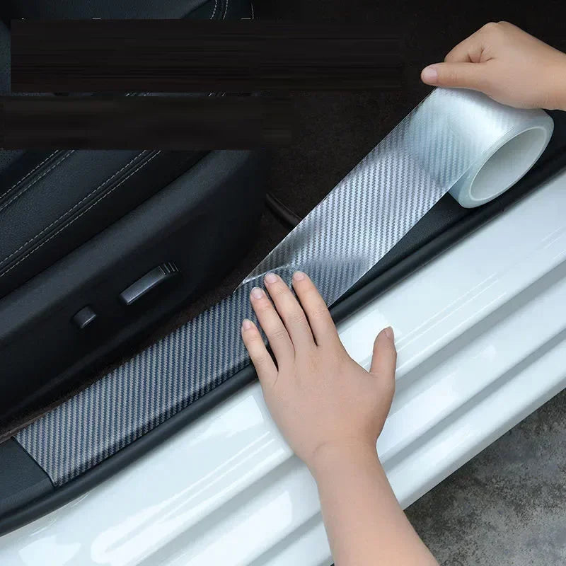 Transparent Carbon Fiber Car Threshold Portector Moulding St