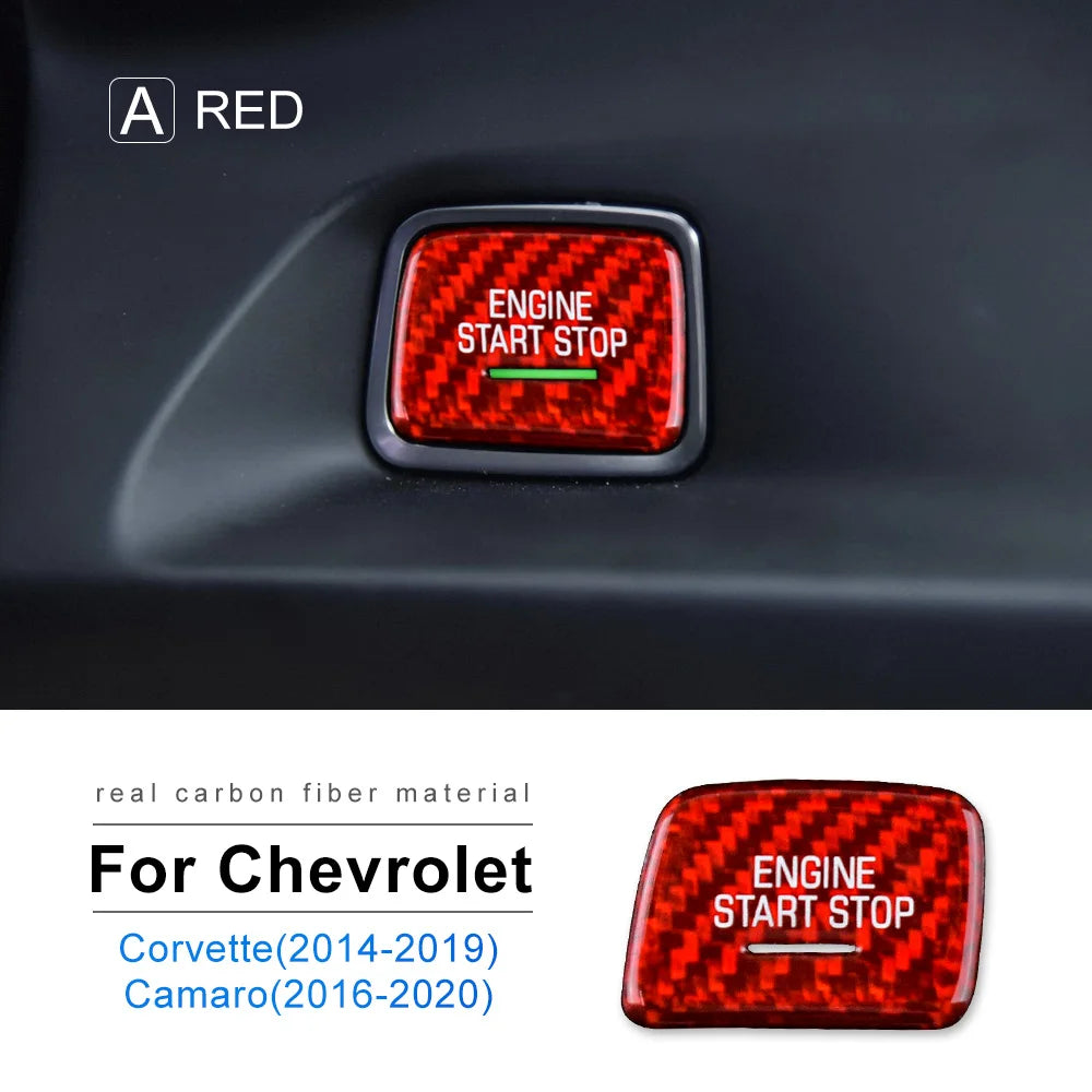 Real Carbon Fiber for Chevrolet Camaro 2016 2017 2018 2019 2020 2021 2022 2023 Car Interior Trim Red Black Accessories Sticker