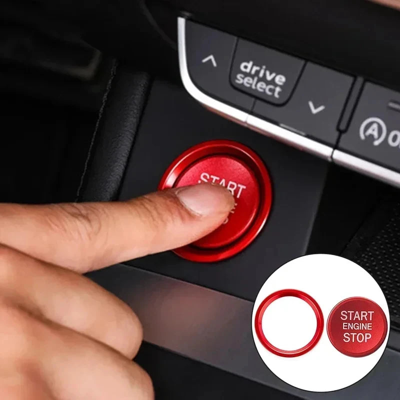 Car Ignition Key Ring Cover for Audi A4 A6 A5 Q5 Q7 Engine S