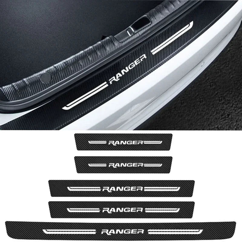 Car Door Sill Sticker Threshold Trim Decals Protective Strip Tape for Ford Ranger 2025 Kuga Ecosport Fiesta Edge Escape Tierra