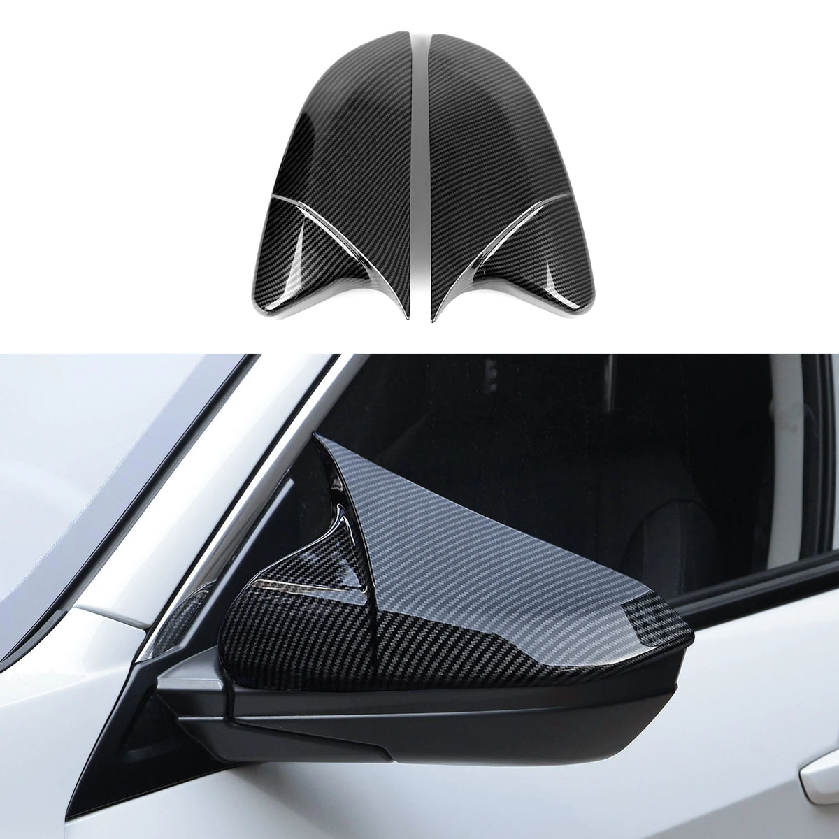 For Honda Civic 10th Gen (2016 -2021) Interior Accessories Car Center Console Gear Shift Panel Carbon Fiber ABS Trim Sticker