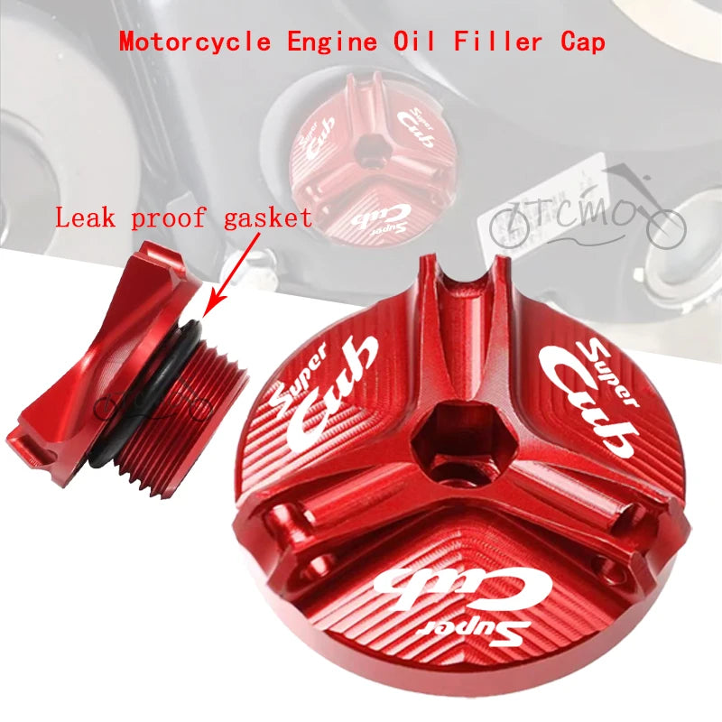 Motorcycle CNC Aluminum Engine Oil Filler Cap Oil Plug Cover