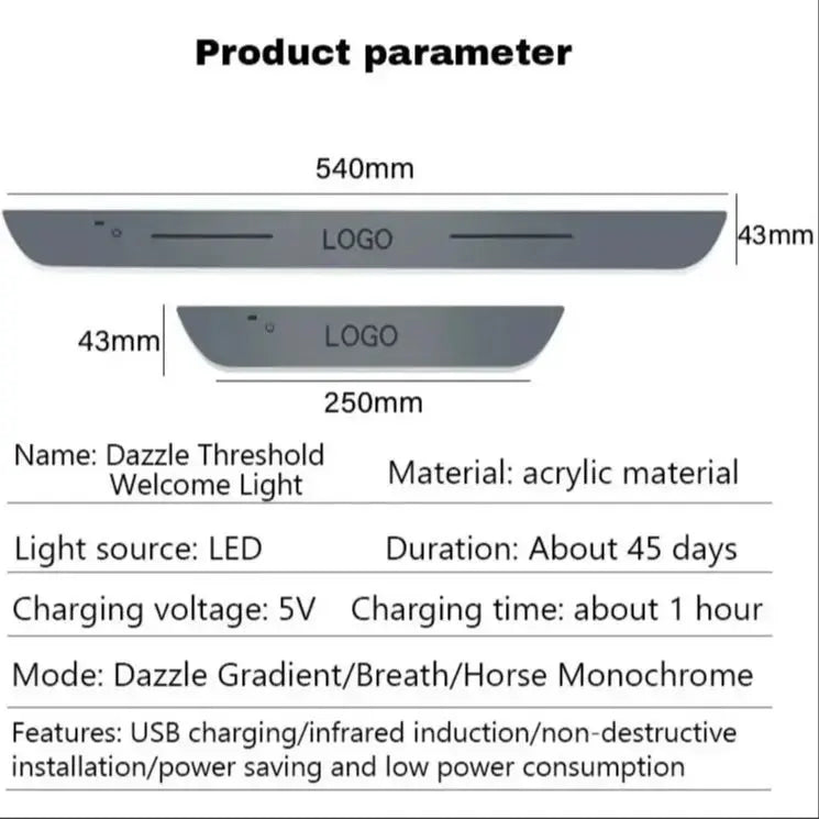 Customized Car Door Sill Light Threshold Lamp Logo Projector