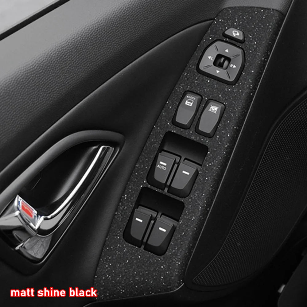 Car Styling Black Carbon Decal Car Window Lift Button Switch