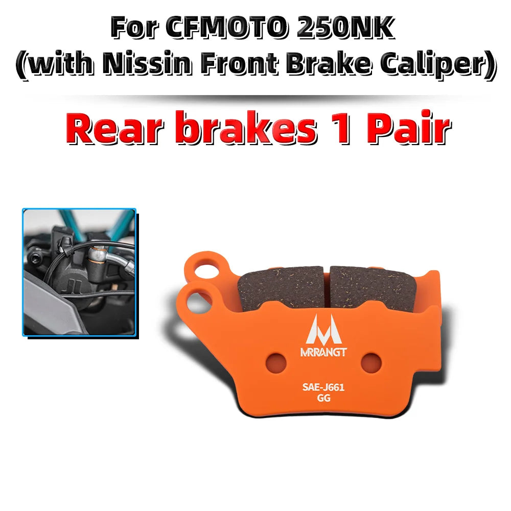 MRRANGT Ceramic Brake Pads Performance Brake Kit fit for CFMOTO 450SR 450NK 450MT 450SR-S 450CL-C 250SR 250NK CLX250 250CL-C