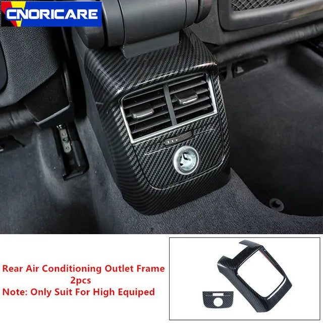 For Audi A3 8V S3 Center Console Dashboard Stickers Strips Carbon Fiber Car Door Decoration Cover Trim Auto Interior Accessories