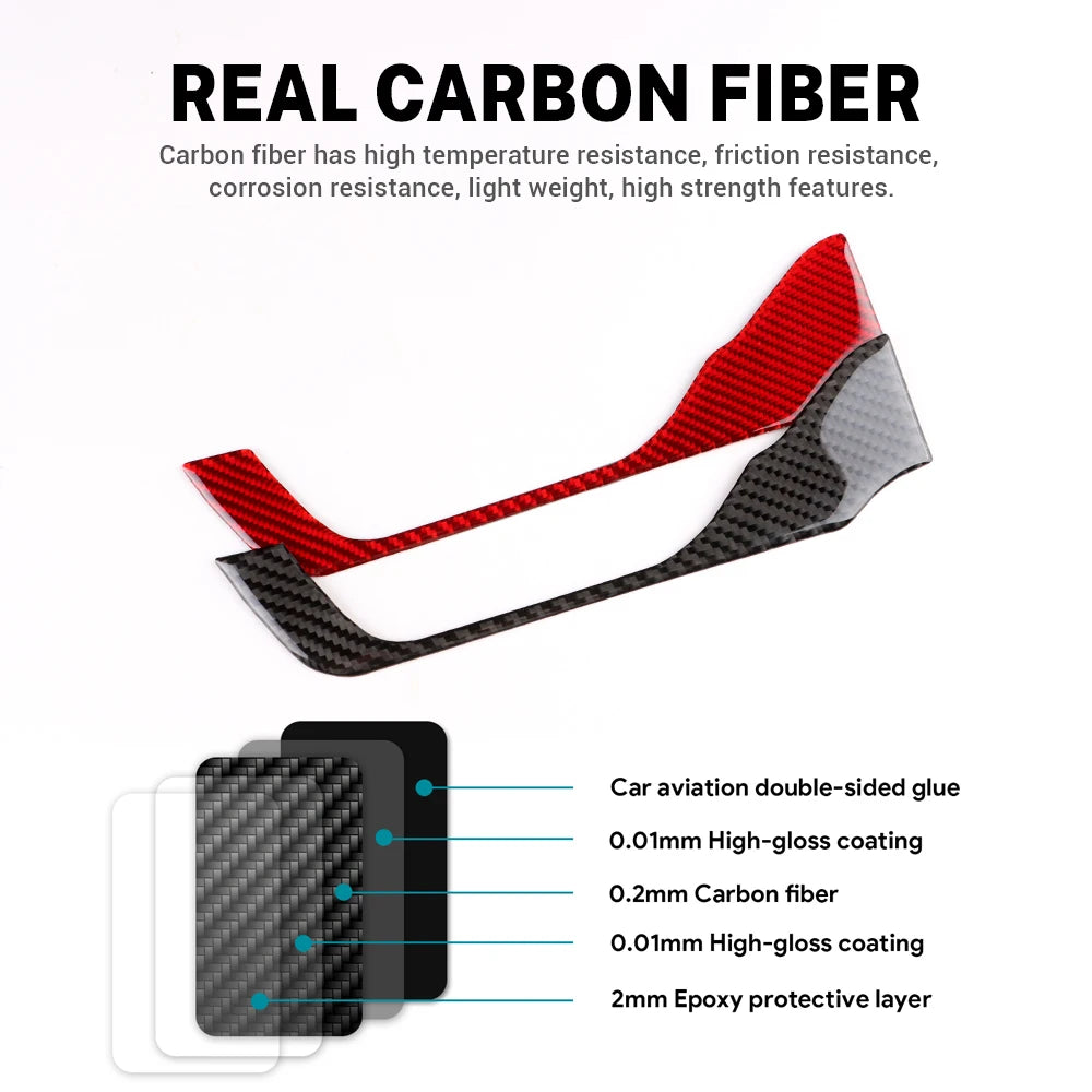 Real Soft Carbon Fiber Sticker For Toyota RAV4 XA50 2019 202