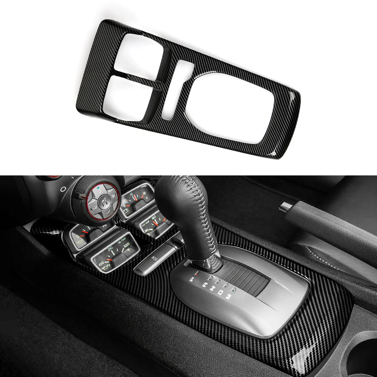 ABS Car Center Console Gear Shift Panel Carbon Fiber Interio
