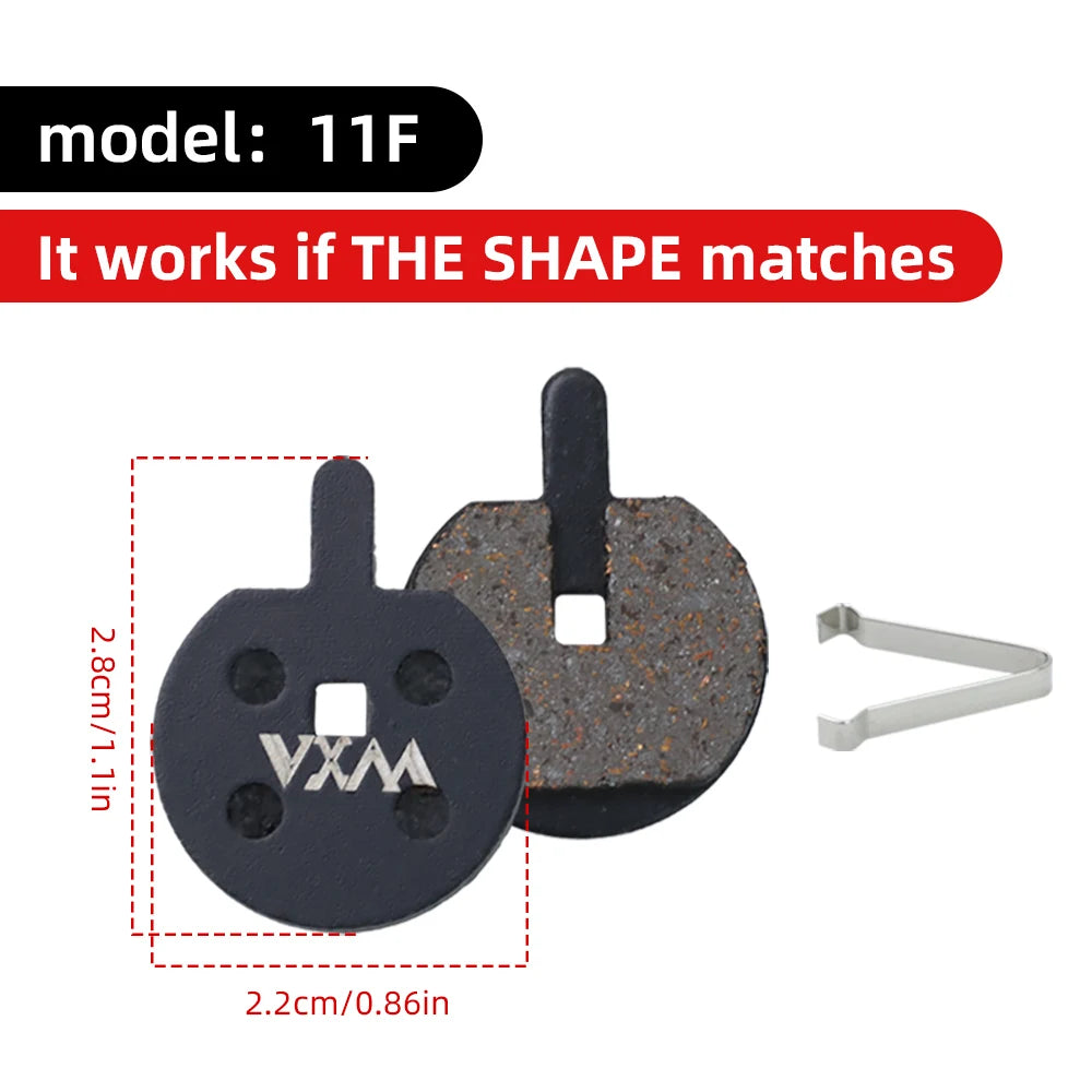 VXM Bicycle Hydraulic Disc Brake Pads MTB Bike Semi-Metal Road Cycling Wear Resistant Quiet Durable Brake Pad Part Accessories