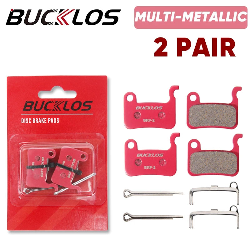BUCKLOS Bicycle Hydraulic Disc Brake Pads for M535 Metallic Brake Pads Metal Road Mountain Bike Brake Pads fit A01S M06S M07S