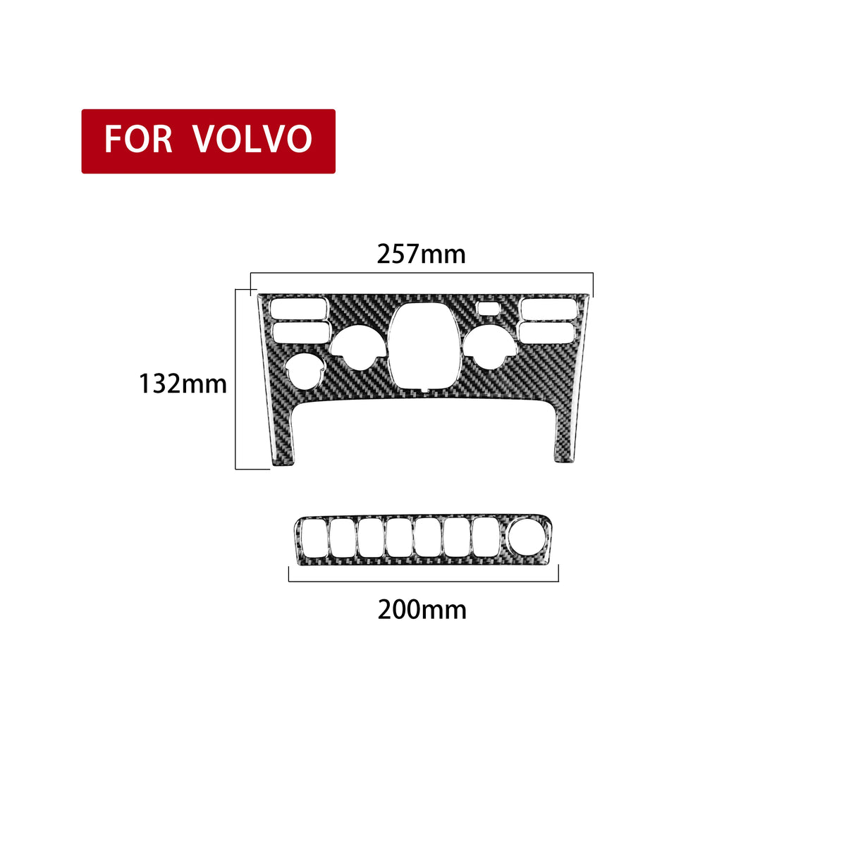 For Volvo XC90 2003 2014 Car Accessories Carbon Fiber Centra