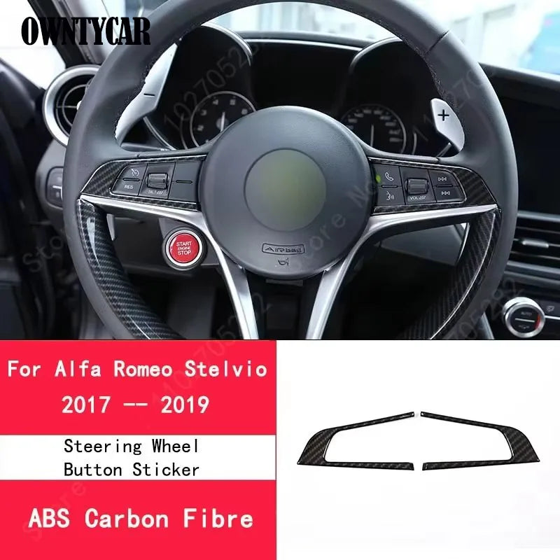 ABS Carbon Fiber For Alfa Romeo Stelvio 2017-2020 Car Interior Trim Sticker Accessories Car Modification Car Styling