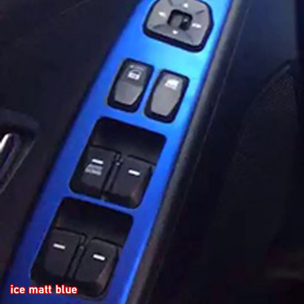 Car Styling Black Carbon Decal Car Window Lift Button Switch
