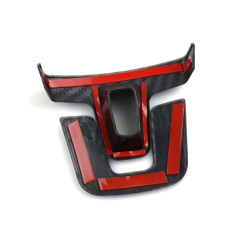 4Pcs Car Carbon Fiber Texture Steering Wheel Panel Cover Dec