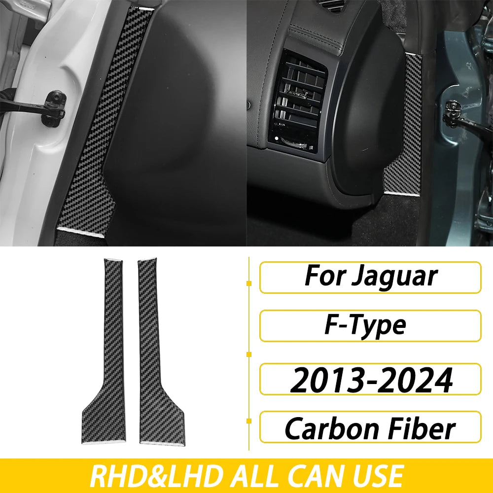 For Jaguar F-TYPE 2013-2024 Carbon Fiber Center Console Gear Shift Dashboard Air Vent Panel Trim Set Car Accessories Sticker