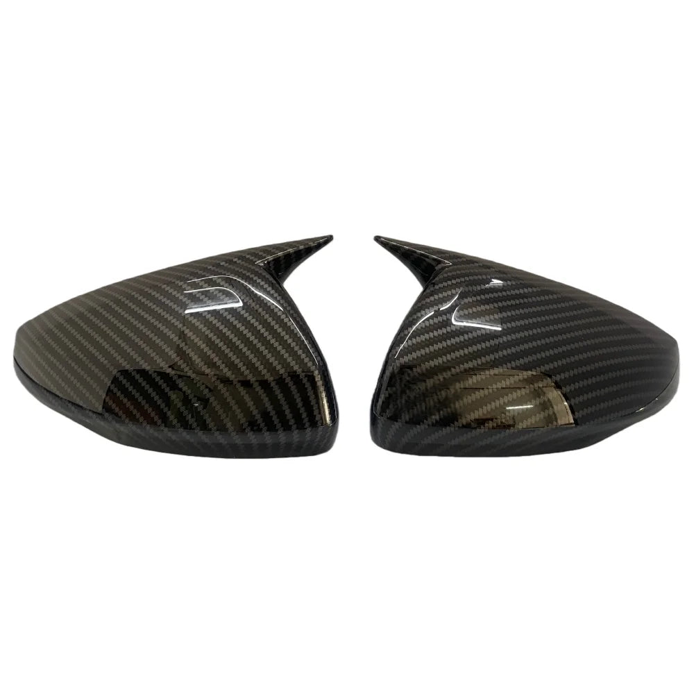 Rear View Mirror Cover For Volkswagen For VW Polo Mk6 AW GTI 2018-2021 OX Horn Car Caps Shell Trim Carbon Fiber Look Exterior