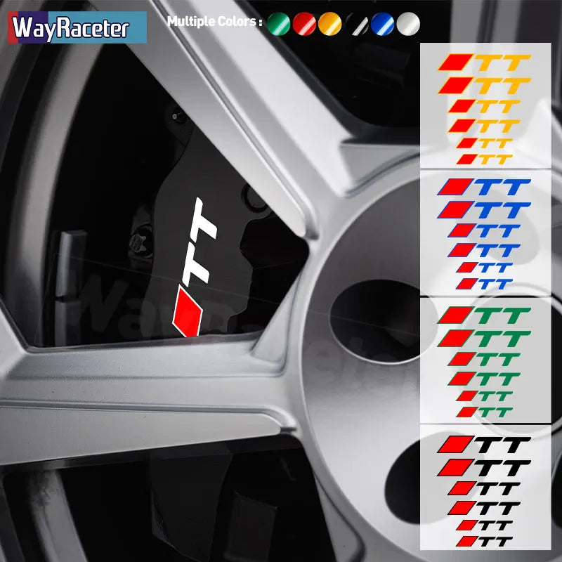 6 Pcs Top Vinyl Decal High Temperature Car Brake Caliper Sti