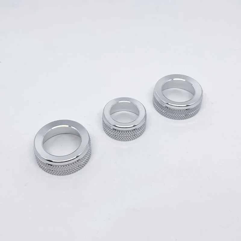 Dashboard AC Control Switch Knob Decoration Ring Metal Trim Cover For AUDI A3 S3 Interior Accessories