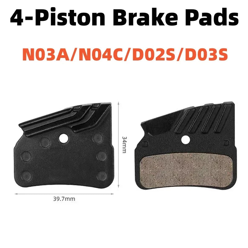 MTB Bicycle 4-Piston Metal Ceramic Brake Pads N03A N04C D02S