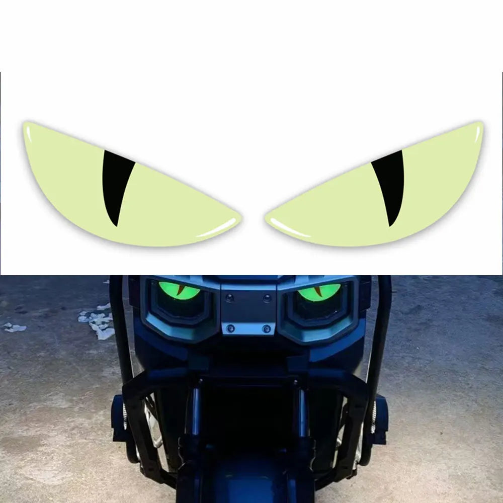 3D Luminous Motorcycle Reflective Fender Devil s Sticker Cut