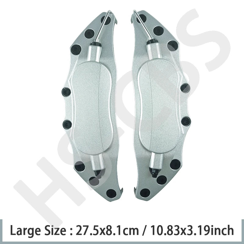 2/4Pcs L/M Metal Car Brake Caliper Cover Stickers Brake Disc Anti Dust Cover Protective Shell Wheel Auto Styling Accessories