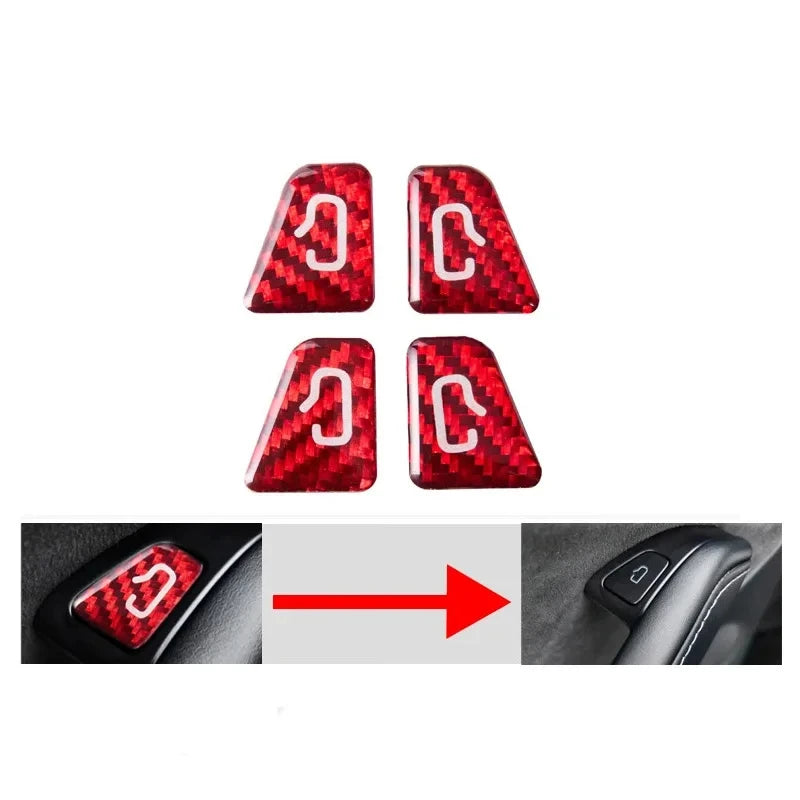 For Tesla Model Y 2019-2025 Juniper Model 3 Highland 2024 Carbon Fiber Car Interior Door Switch Button Trim Stickers Accessories