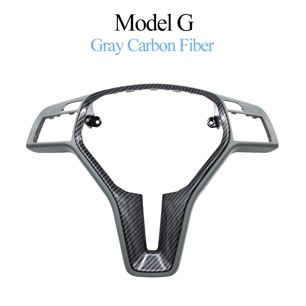 Carbon Fiber Car Steering Wheel Cover Trim Chrome Outer Panel Replacement For Benz C E GLK CLS Class W176 W204 W212 GLK204 W218