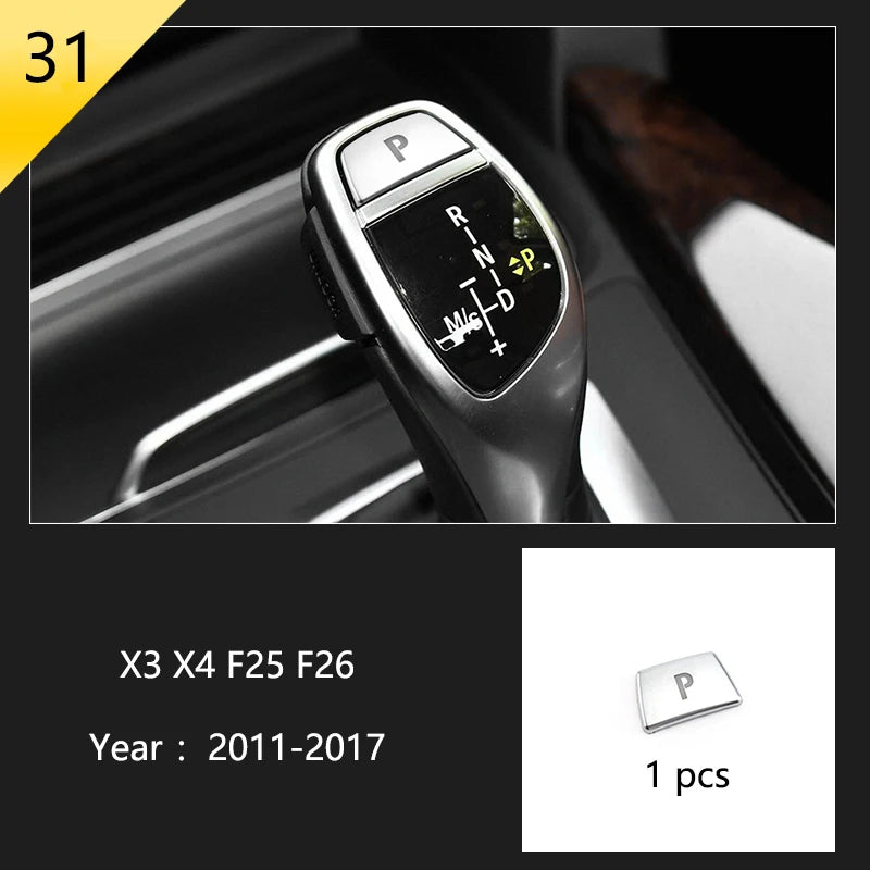Accessories for BMW X3 X4 F25 F26 Car Inner Gearshift Air Conditioning CD Panel Door Armrest Cover Trim Decorative Car Stickers