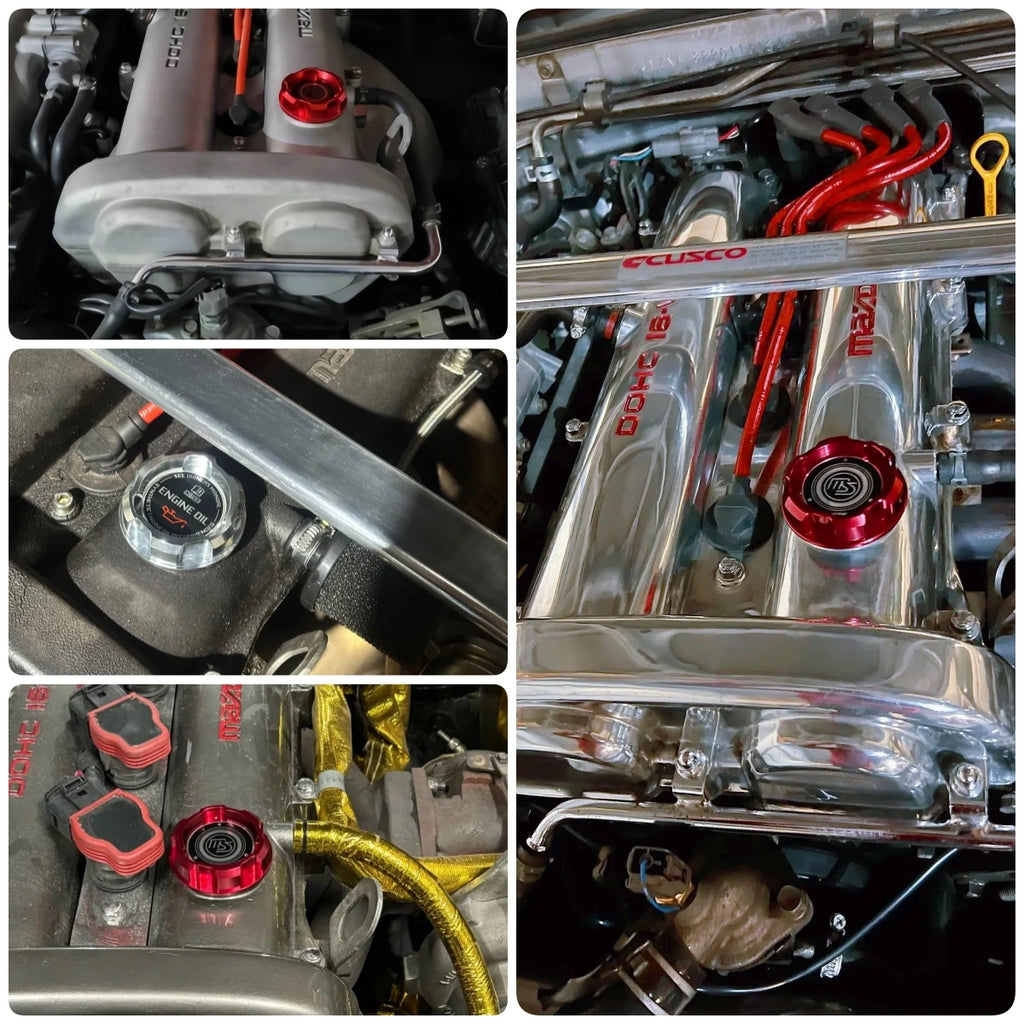 Aluminum ENGINE Oil Cap For MAZDASPEED RACING RX8 RX7 MIATA 