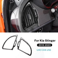 For Kia Stinger 2019 2020 2021 2022 2023 Real Soft Carbon Fiber Sticker LHD RHD Car Instrument AC Outlet Vent Trim Accessories
