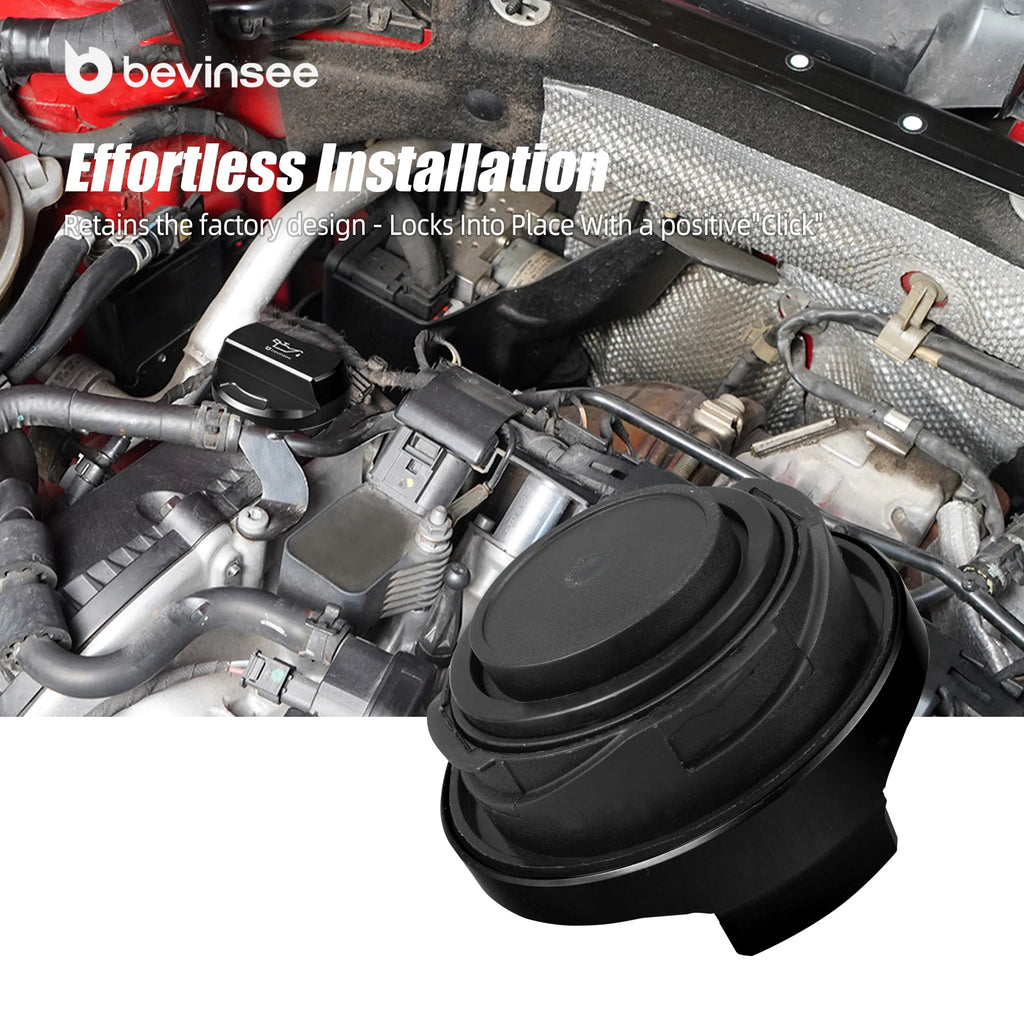 BEVINSEE Engine Oil Filler Cap for Audi A1 A3 S3 RS3 TTS TTR