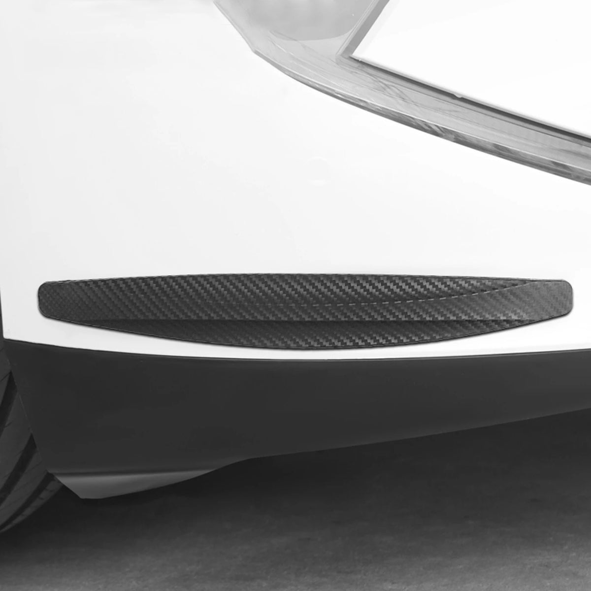 2pcs carbon fiber car anti-collision strips front and rear b