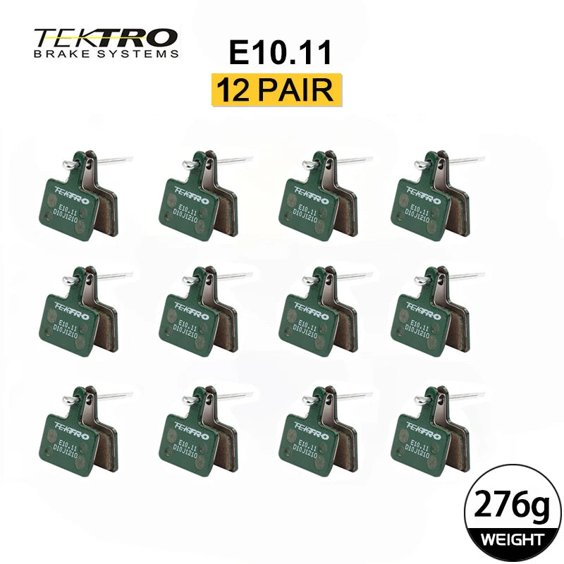 TEKTRO E10.11 MTB/Road Disc Brake Pads Resin-Metal 2mm Universal Compatible with Shimano M355/M395/495 & Tektro HD-M520/E350