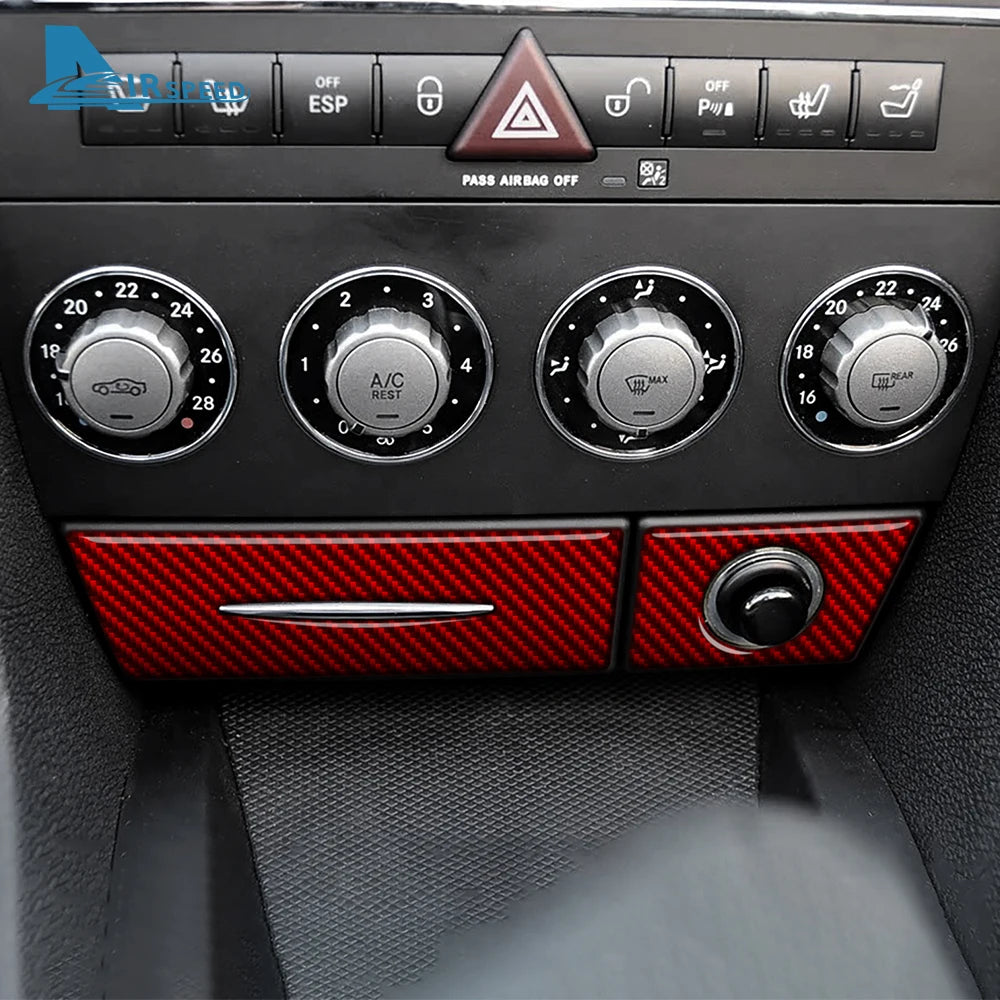 Real Soft Carbon Fiber Trim Sticker For Mercedes Benz SLK R1