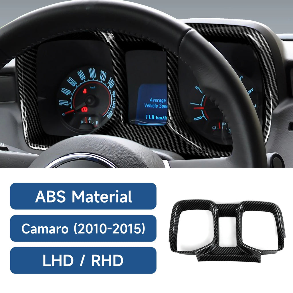 ABS Car Dashboard Display Screen Cover Carbon Fiber Interior
