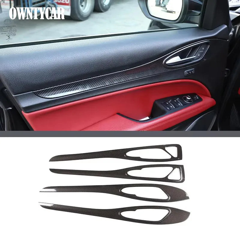 ABS Carbon Fiber For Alfa Romeo Stelvio 2017-2020 Car Interior Trim Sticker Accessories Car Modification Car Styling