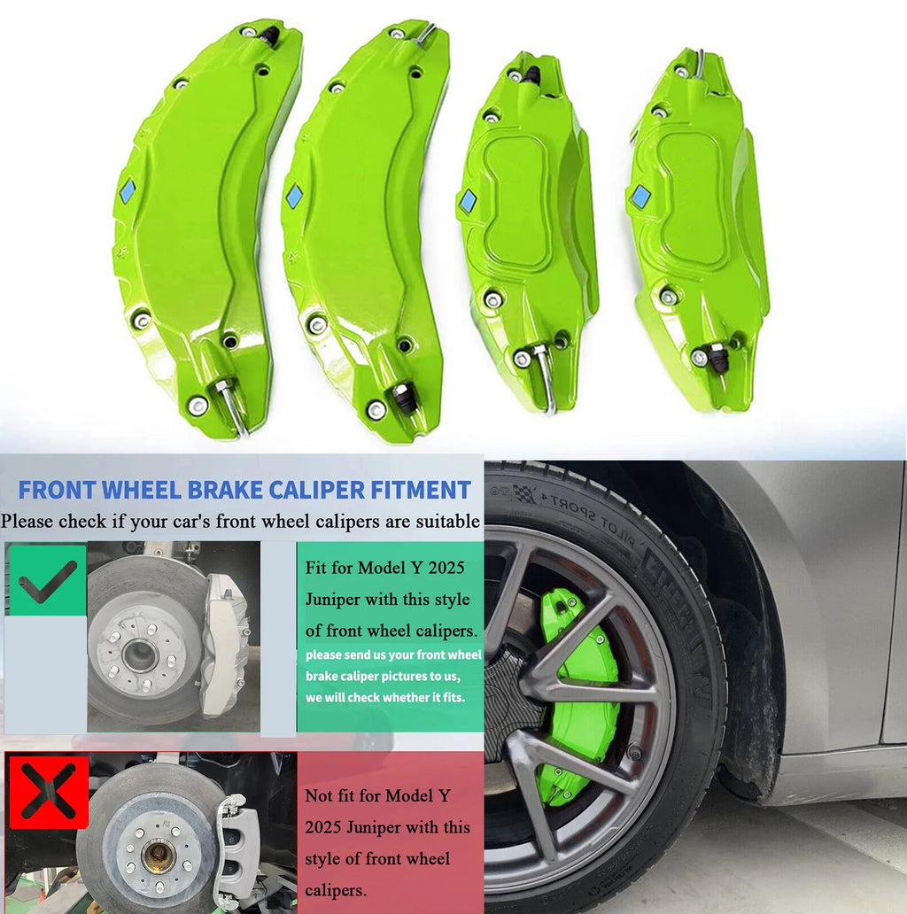 For Tesla Model Y YL Juniper Brake Caliper Cover 2025 2026 4pcs With Decals 19 20in Wheels (Not Fit RWD Made in Berlin)