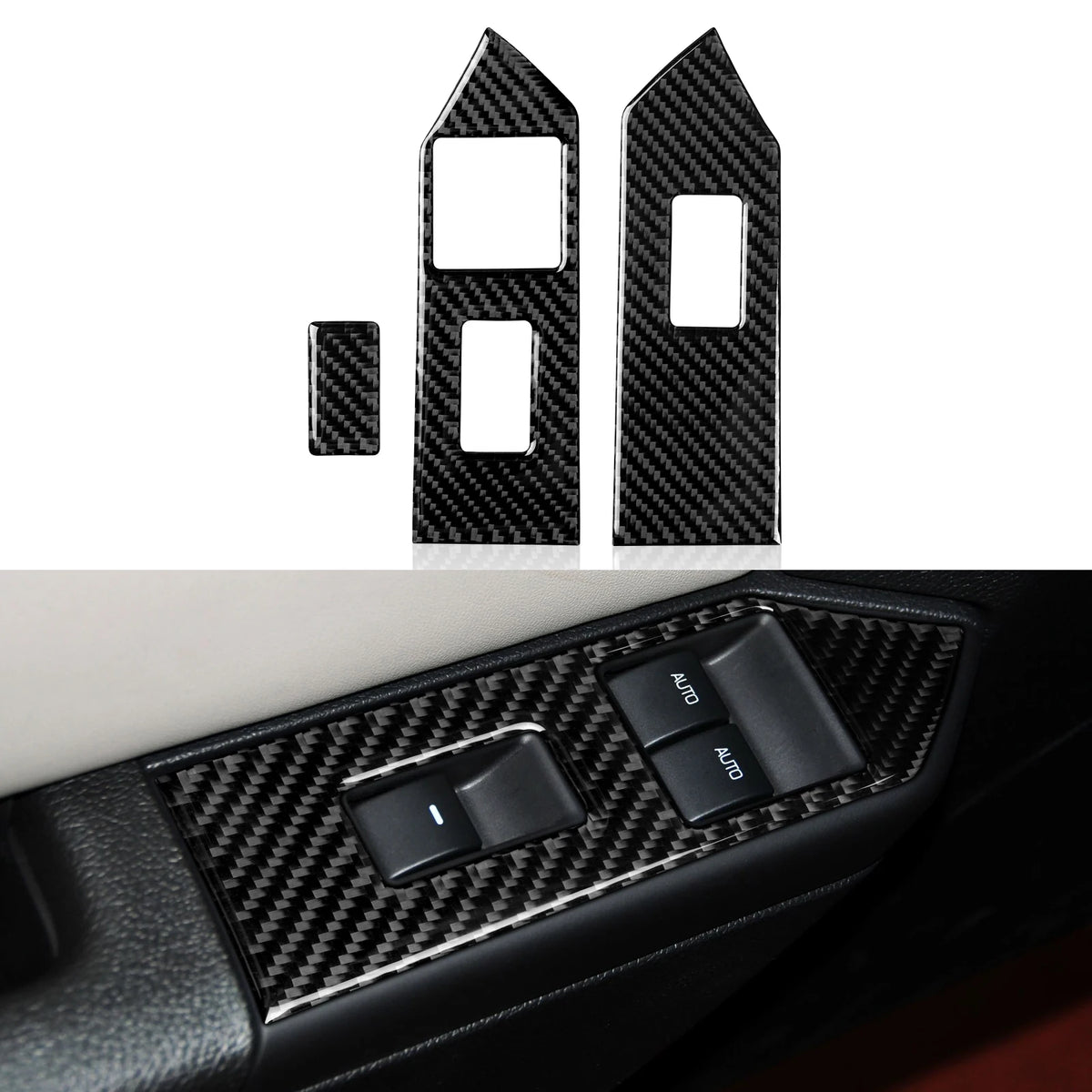 For Ford Mustang GT Shelby (2010-2014) Carbon Fiber Interior Sticker Car Center Console Gear Shift Panel Steering Wheel Trim