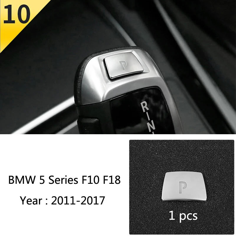 LHD For BMW 5 Series F10 F11 Carbon Fiber Car Central Armrest Box Cover Storage Box Gear Position Panel Decoration Cover Trim