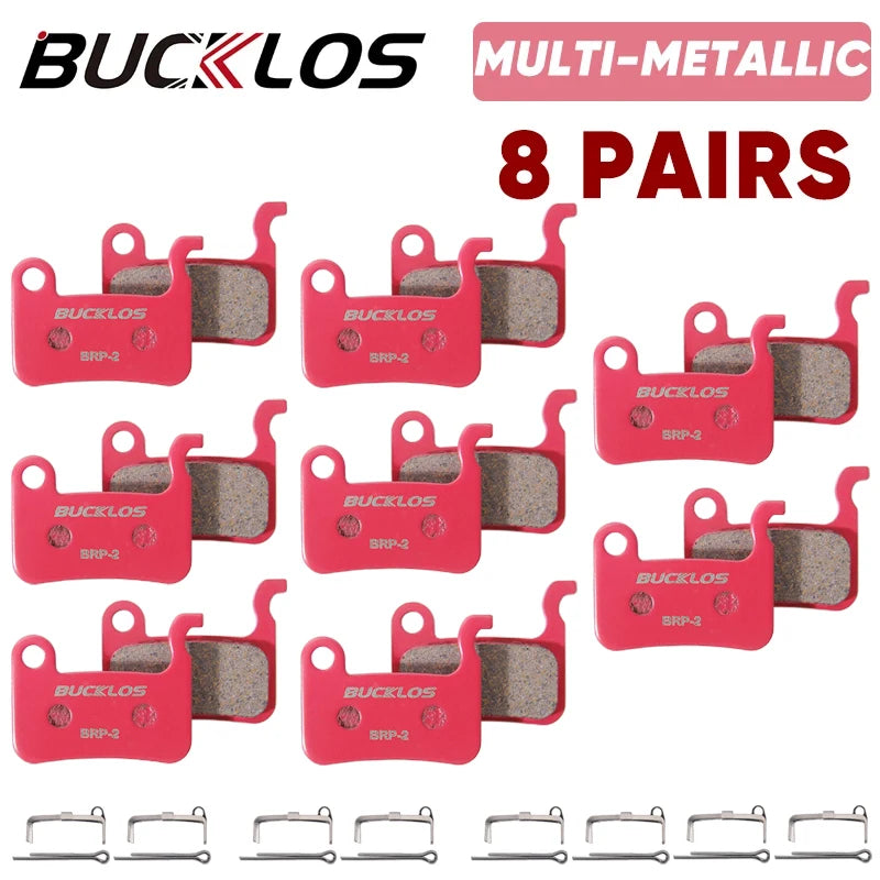 BUCKLOS Bicycle Hydraulic Disc Brake Pads for M535 Metallic Brake Pads Metal Road Mountain Bike Brake Pads fit A01S M06S M07S