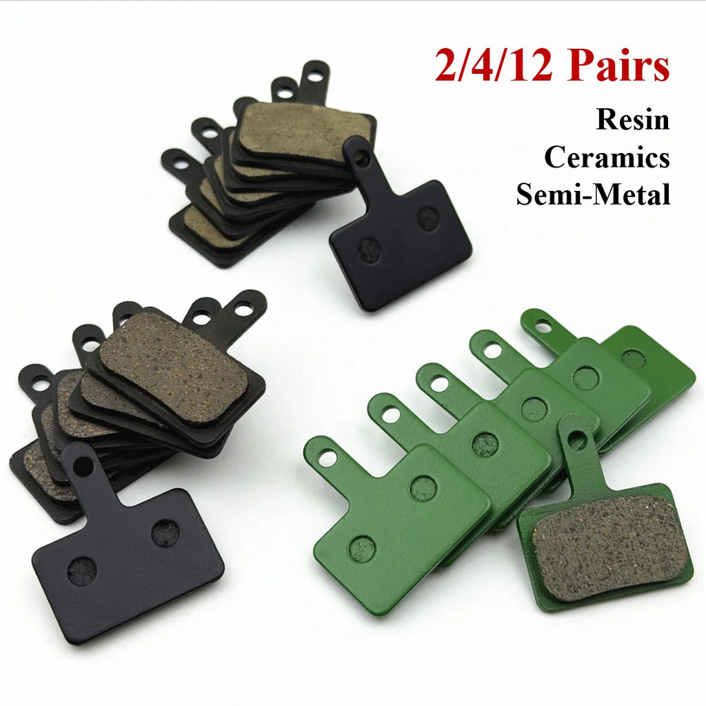 2/4/12Pairs Bicycle Disc Brake Pads Resin / Semi-Metal / Cer