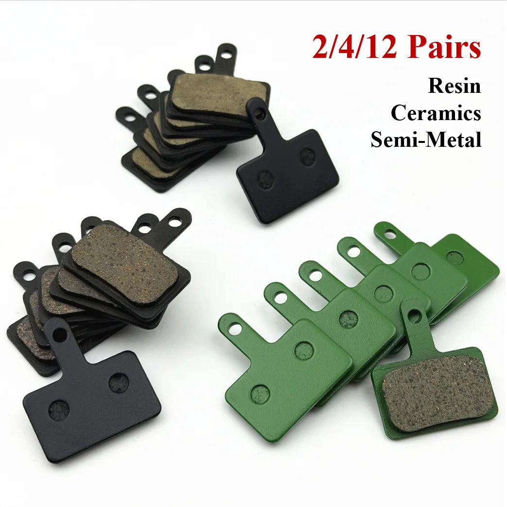 2/4/12Pairs Bicycle Disc Brake Pads Resin / Semi-Metal / Cer
